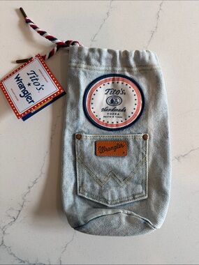 NWT - Wrangler Light Blue Denim Bottle Holder  - Tito's Collaboration
